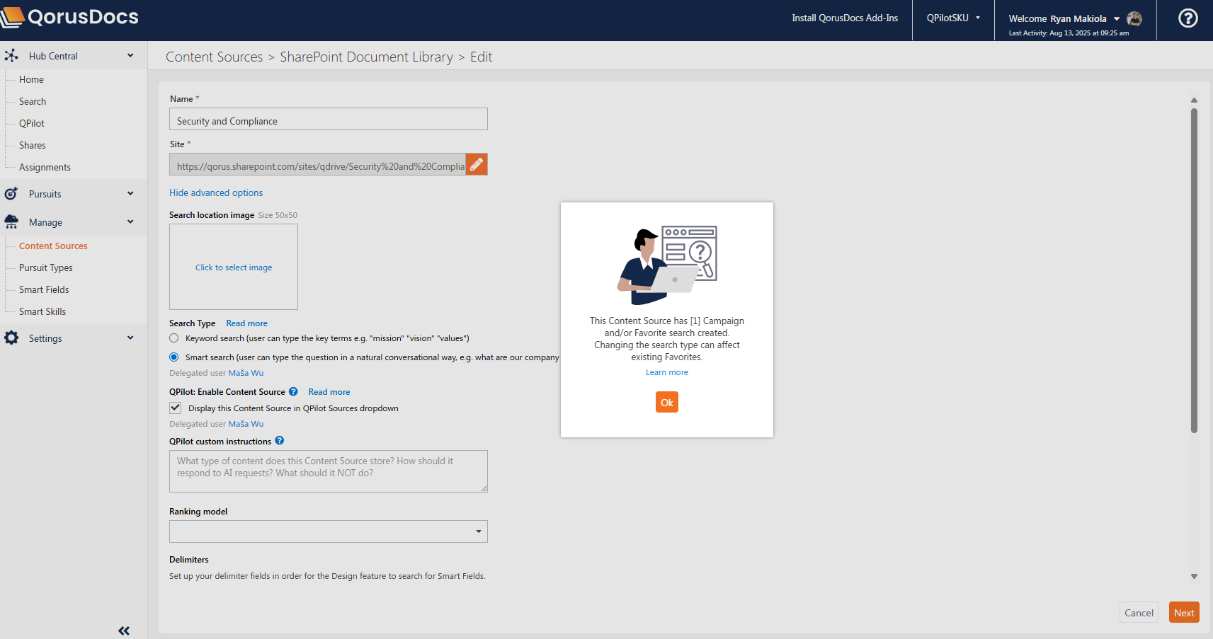 Search Type change admin notice.png