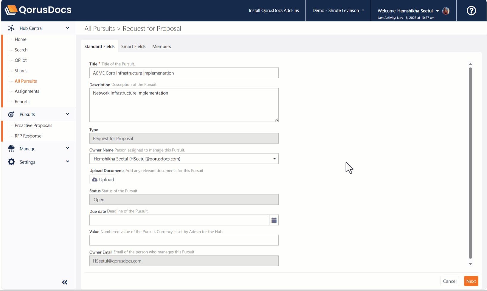 add pursuit to hub central.gif