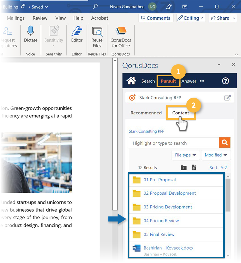 The Pursuit Workspace in your QorusDocs Hub – Help Center